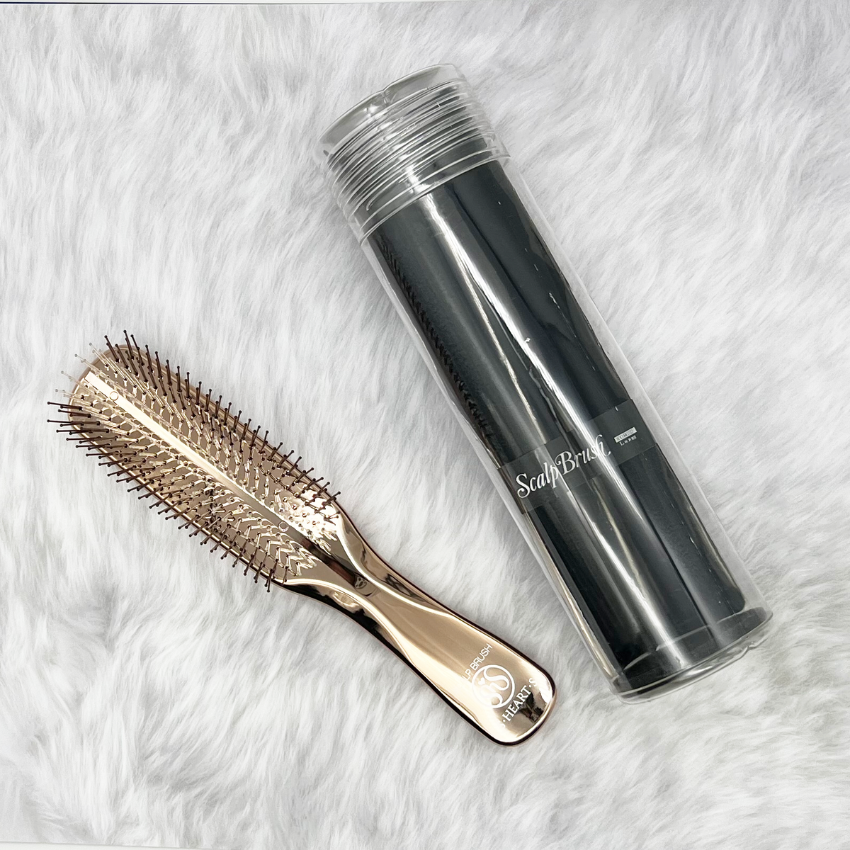 Scalp Brush エスハートエス スカルプブラシ ワールドモデル ロング ピンクゴールド