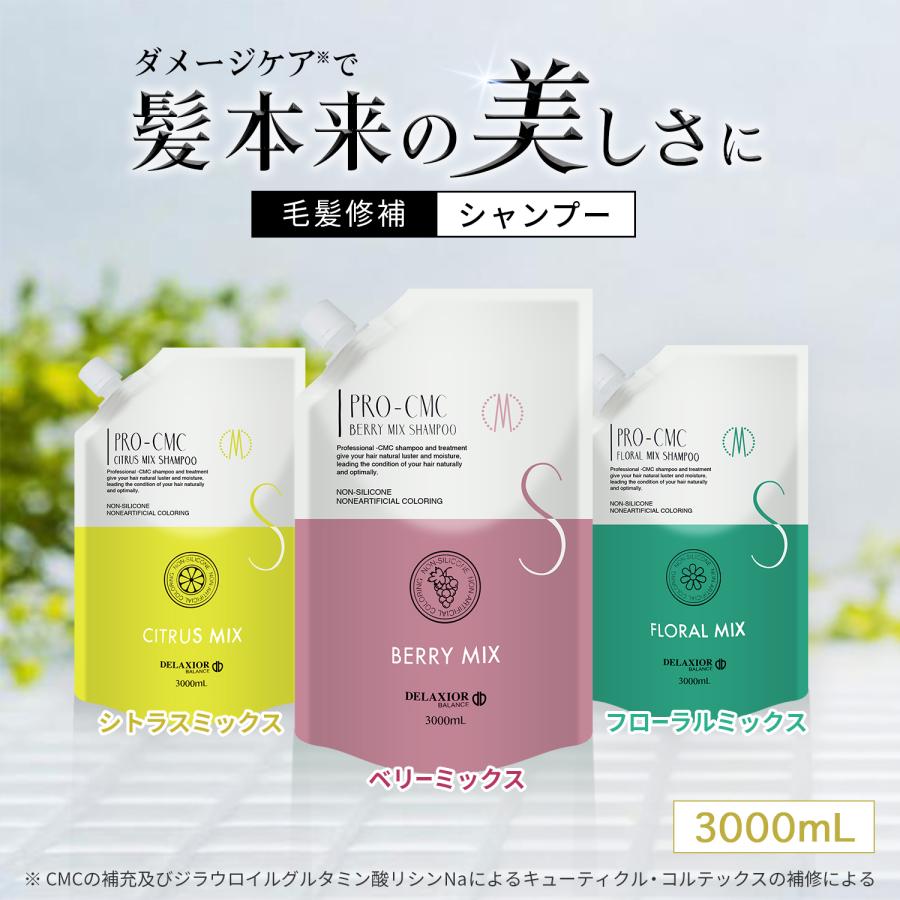 デラクシオ プロ CMC シャンプー ノンシリコン 3000g リフィル(詰替え)